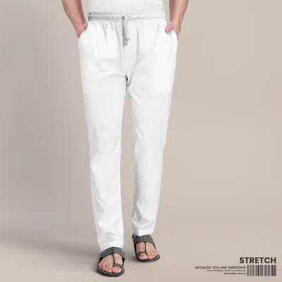 🔥 Men’s Premium Pajama [Stretch] – White_img_0