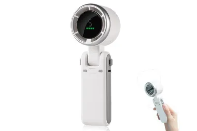 Southeast Asia's Most Popular Violent High-Speed Fan, USB Charging, Portable Neck-Hanging, Small Digital Display Handheld Fan N607_img_2