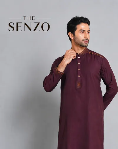Premium Maroon Panjabi | The SENZO_img_0
