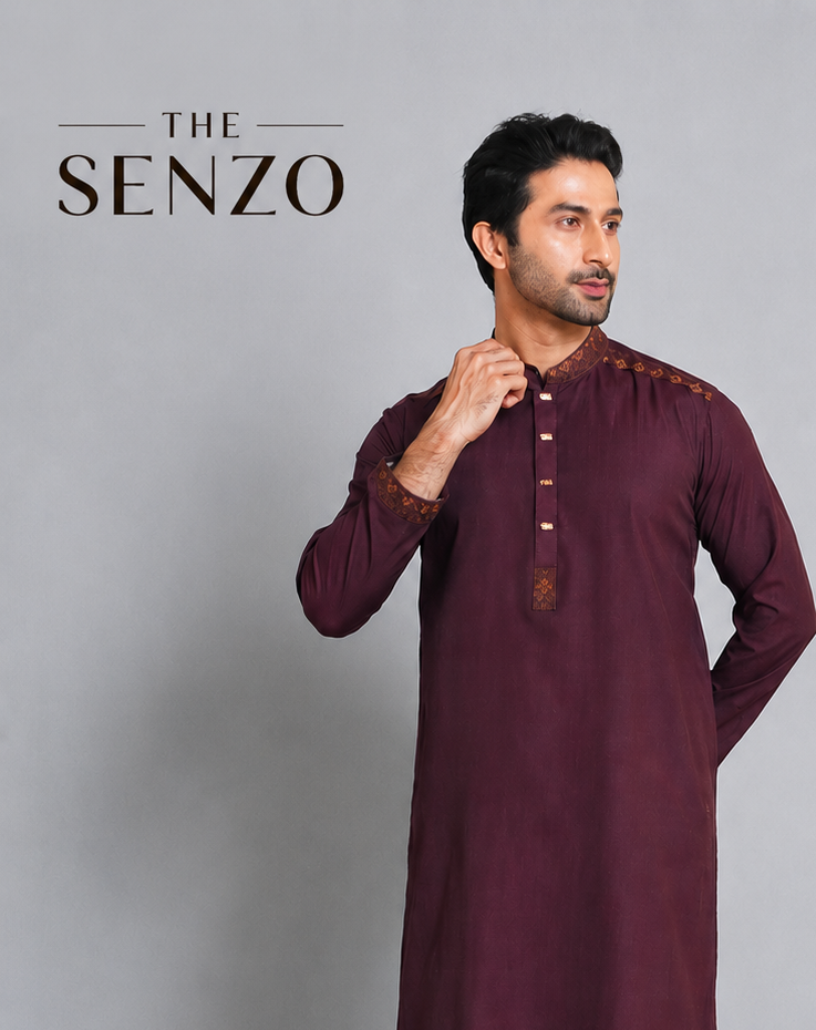 Premium Maroon Panjabi | The SENZO