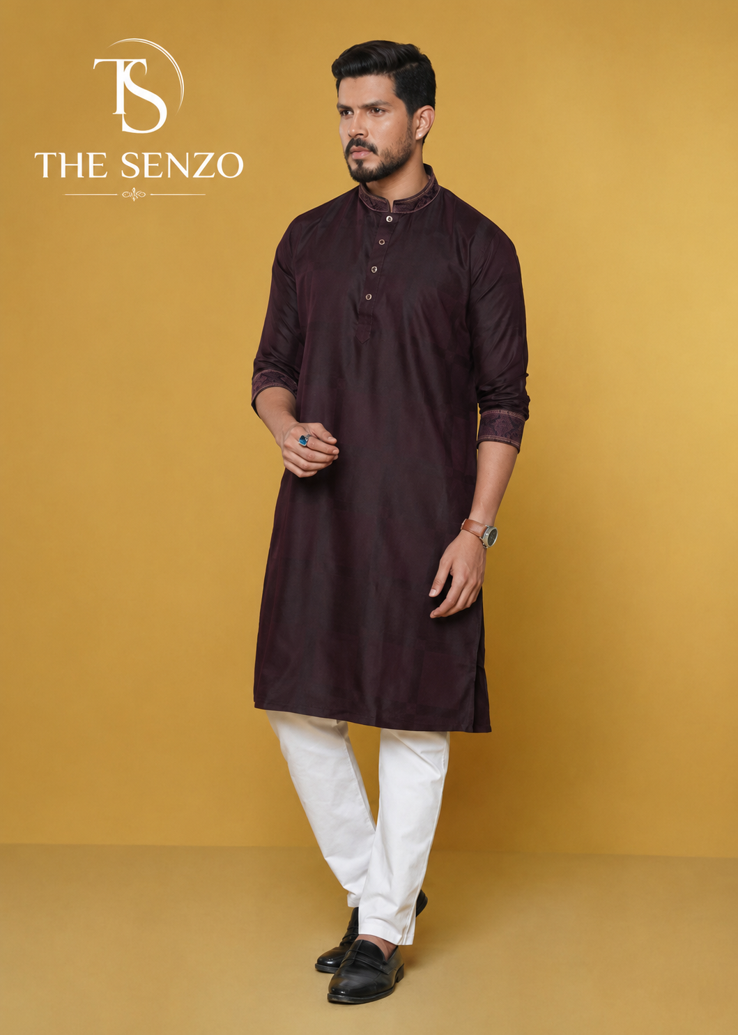 Premium Maroon Panjabi | The SENZO 🖤✨