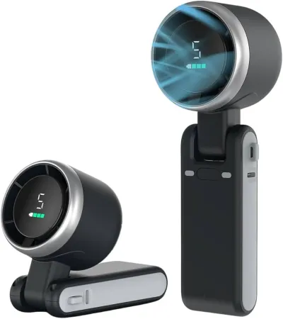 Southeast Asia's Most Popular Violent High-Speed Fan, USB Charging, Portable Neck-Hanging, Small Digital Display Handheld Fan N607_img_1
