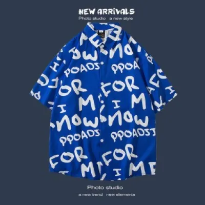 🌺 Hawaiian Short-Sleeved Floral Shirt ✨ Hong Kong Style | Korean Trendy Look | Retro Fashion 👫 Men & Women Couple Tops_img_26