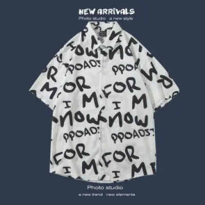 🌺 Hawaiian Short-Sleeved Floral Shirt ✨ Hong Kong Style | Korean Trendy Look | Retro Fashion 👫 Men & Women Couple Tops_img_28