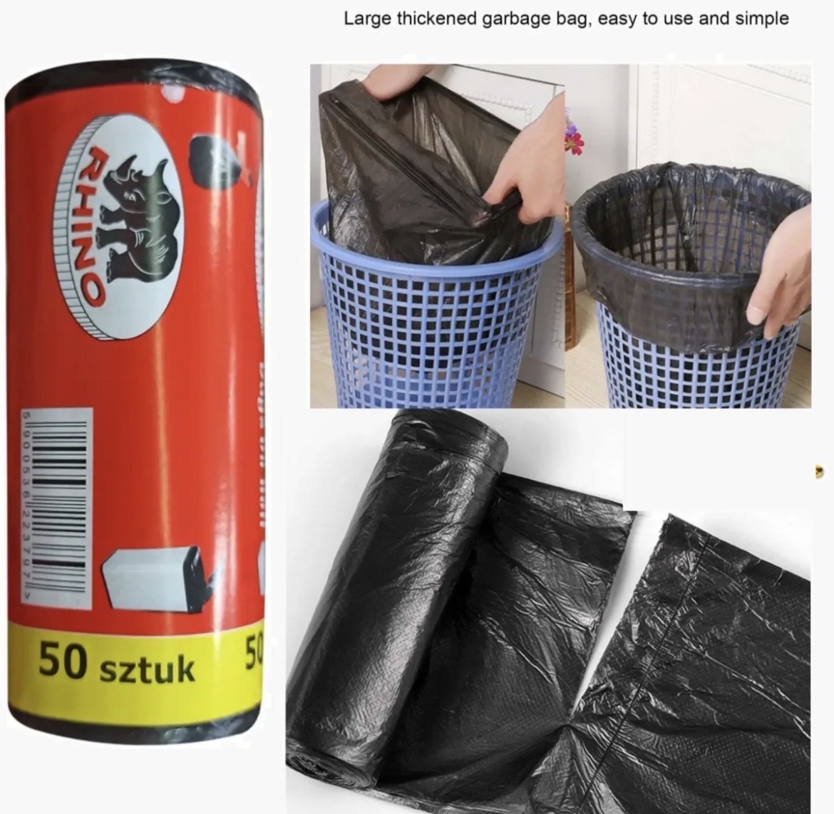 Garbage bag Thin 35 Liter 1 roll 50pcs for lite use