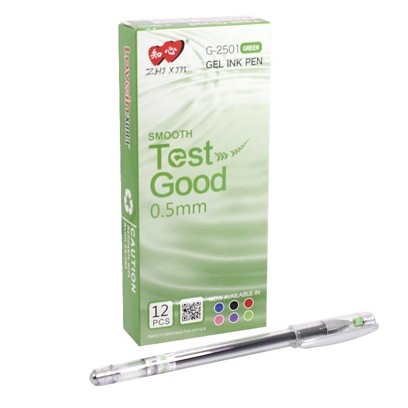 Test Good Gel Pen Green ink 0.5mm 3 pcs_img_0