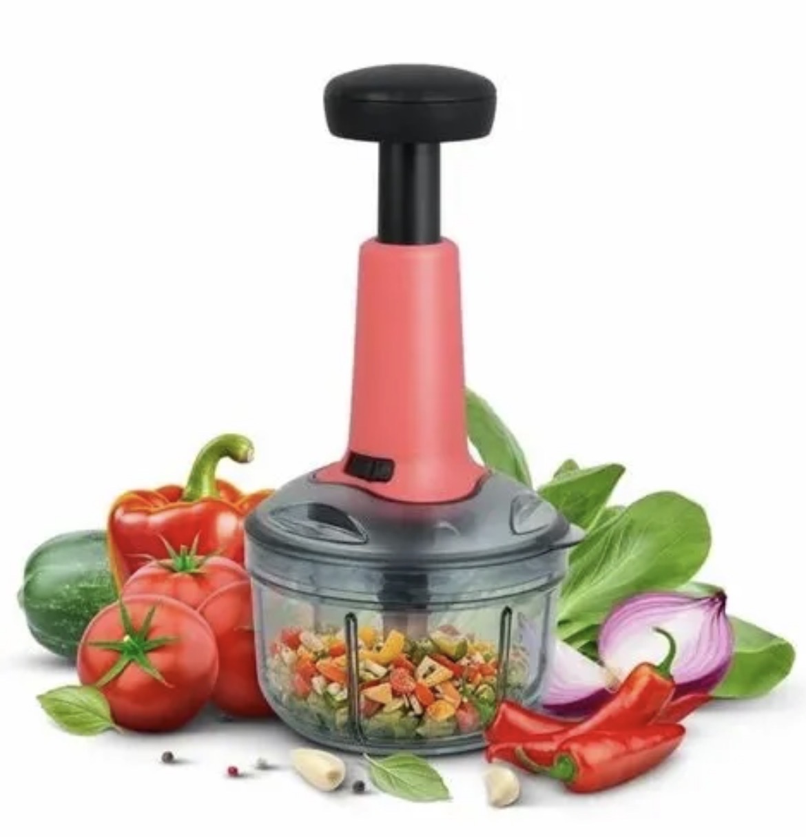 Manual Push Chopper 700ml for Vegetable & Fruit Cutting, Strong ABS Material for Long Duration_img_0