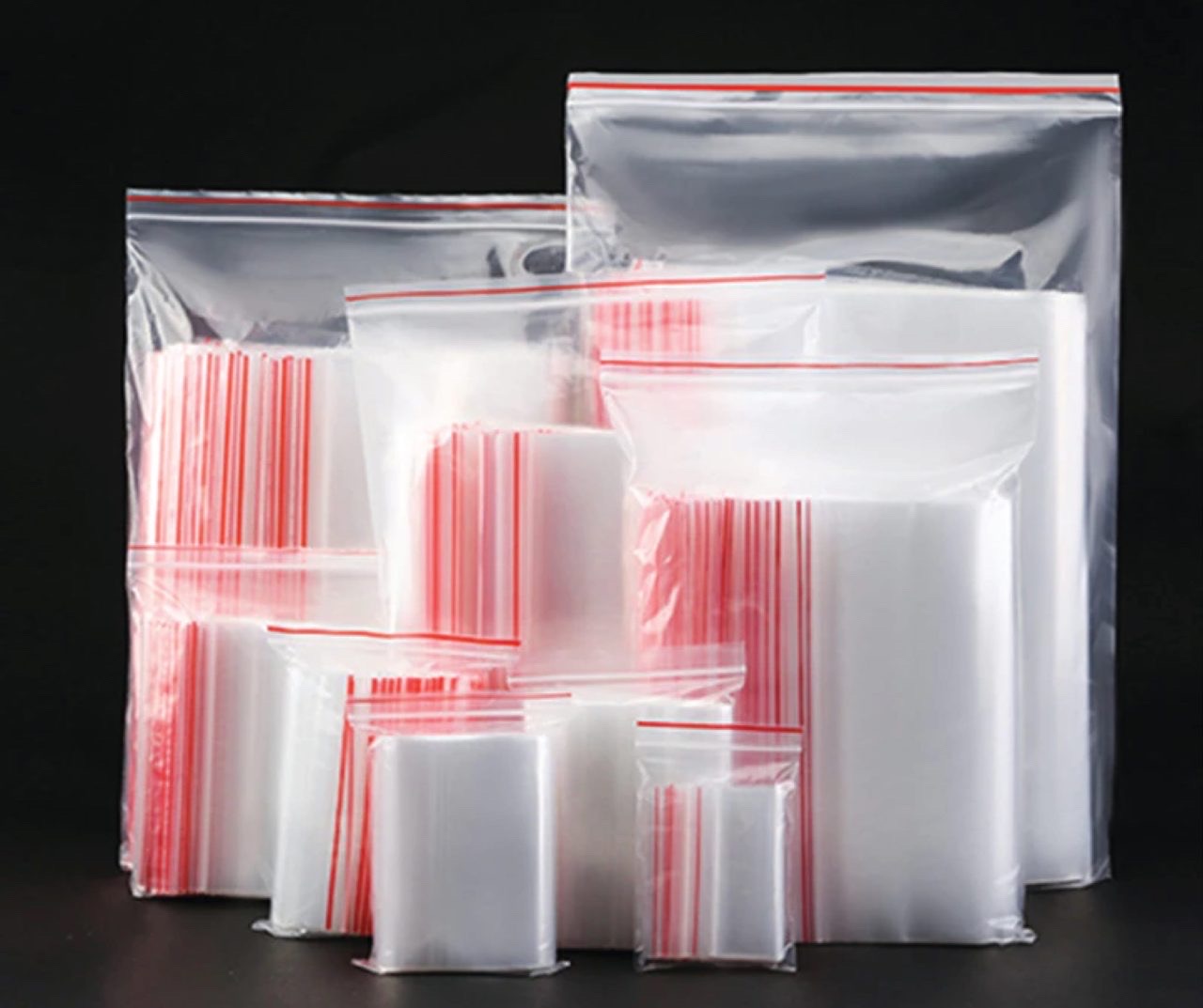 Zipper Poly Bag size 8"X12" pack of 100 pcs Clear Zip Lock_img_0