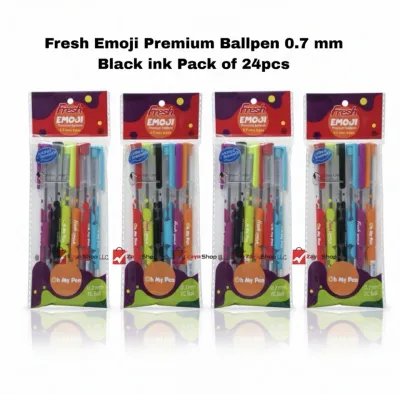 Fresh Emoji Premium Ballpen 0.7 mm Black ink Pack of 24pcs_img_0