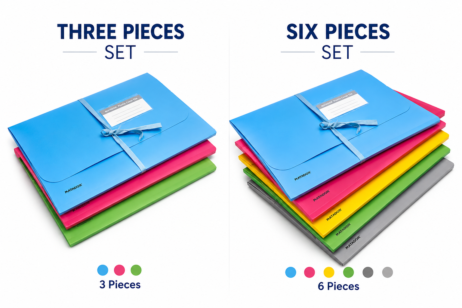 MATADOR Plastic Court file Random Color 3pcs or 6 pcs_img_1