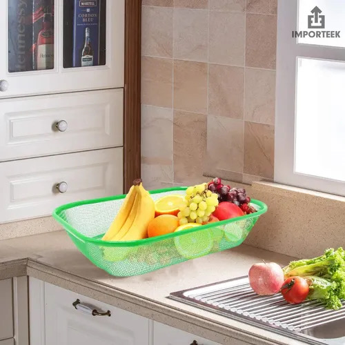 Mesh Fruit Basket 1 pcs Kitchen Basket Vegetables Fruit Holder Kitchen Supplies Dining Table Decor Storage_img_2