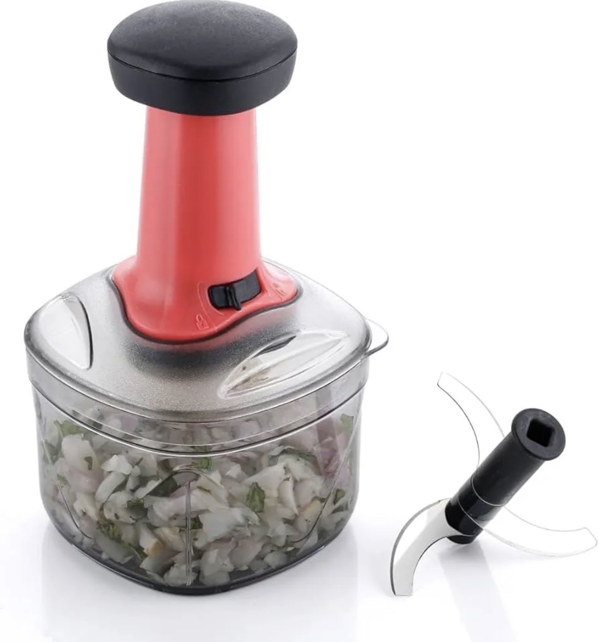 Manual Push Chopper 700ml for Vegetable & Fruit Cutting, Strong ABS Material for Long Duration_img_2