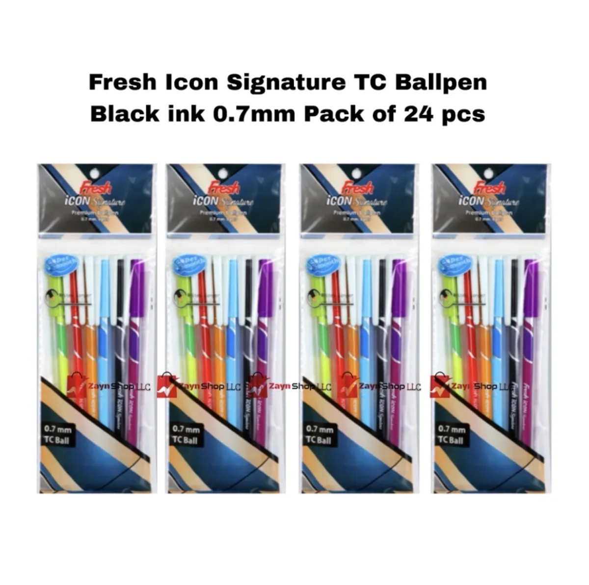 Fresh Icon Signature TC Ballpen Black ink 0.7mm Pack of 24 pcs