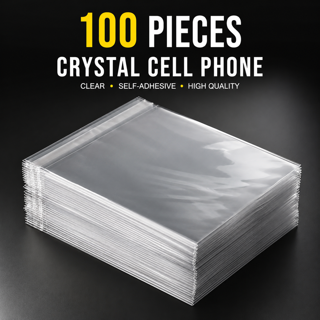 Crystal Cellophane poly adhesive poly size 7x12 inch Crystal poly Bundle of 100 pcs_img_3