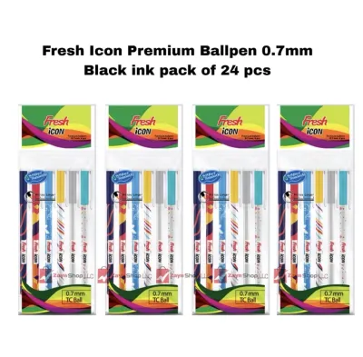 Fresh Icon Premium Ballpen 0.7mm Black ink pack of 24 pcs_img_0