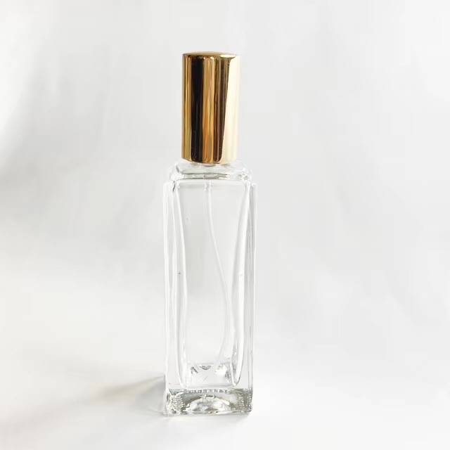 Empty 30ml Atomizer Spray Glass Bottle square shape Refillable 1pcs