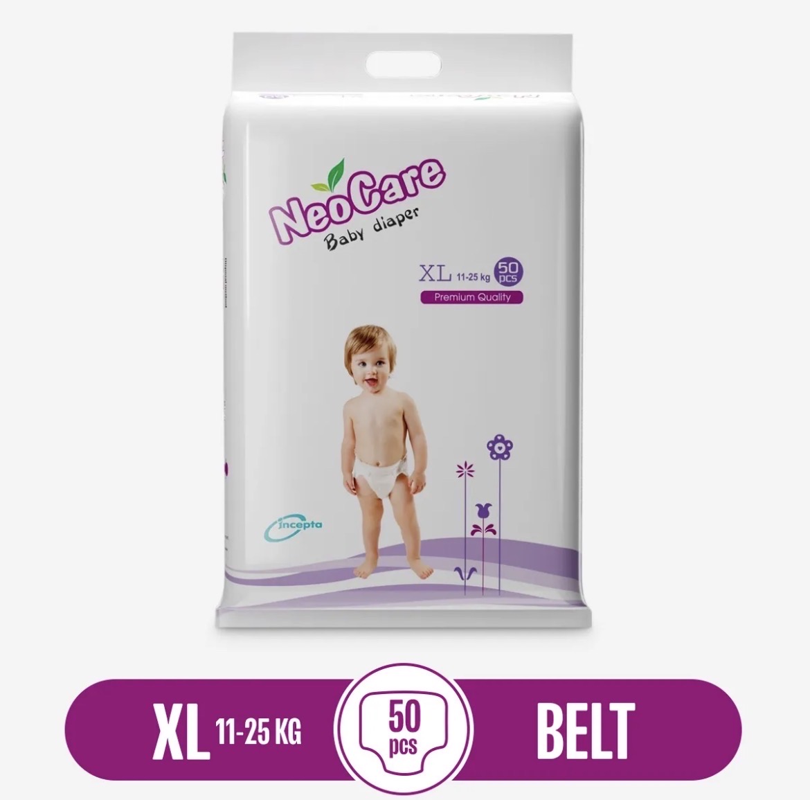 Neocare belt system baby premium diaper XL (11-25 kg) - 50pcs_img_0