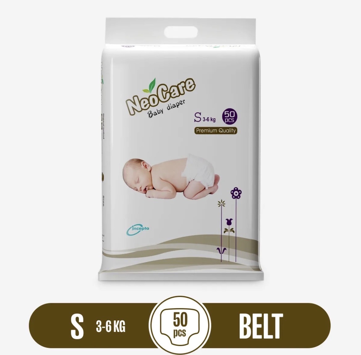 Neocare Belt System Baby Premium Diaper S (3-6 kg) - 50pcs_img_0