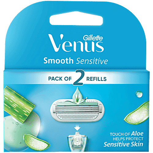 Gillette Venus Smooth 2's Pack Razor Blade Cartridges with Aloe Extracts_img_1