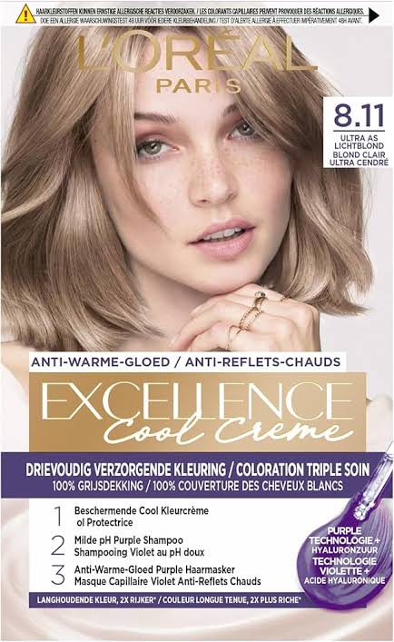 LOREAL EXCELLENCE COOL CREME 8.11 ULTRA ASH LIGHT BLONDE_img_0