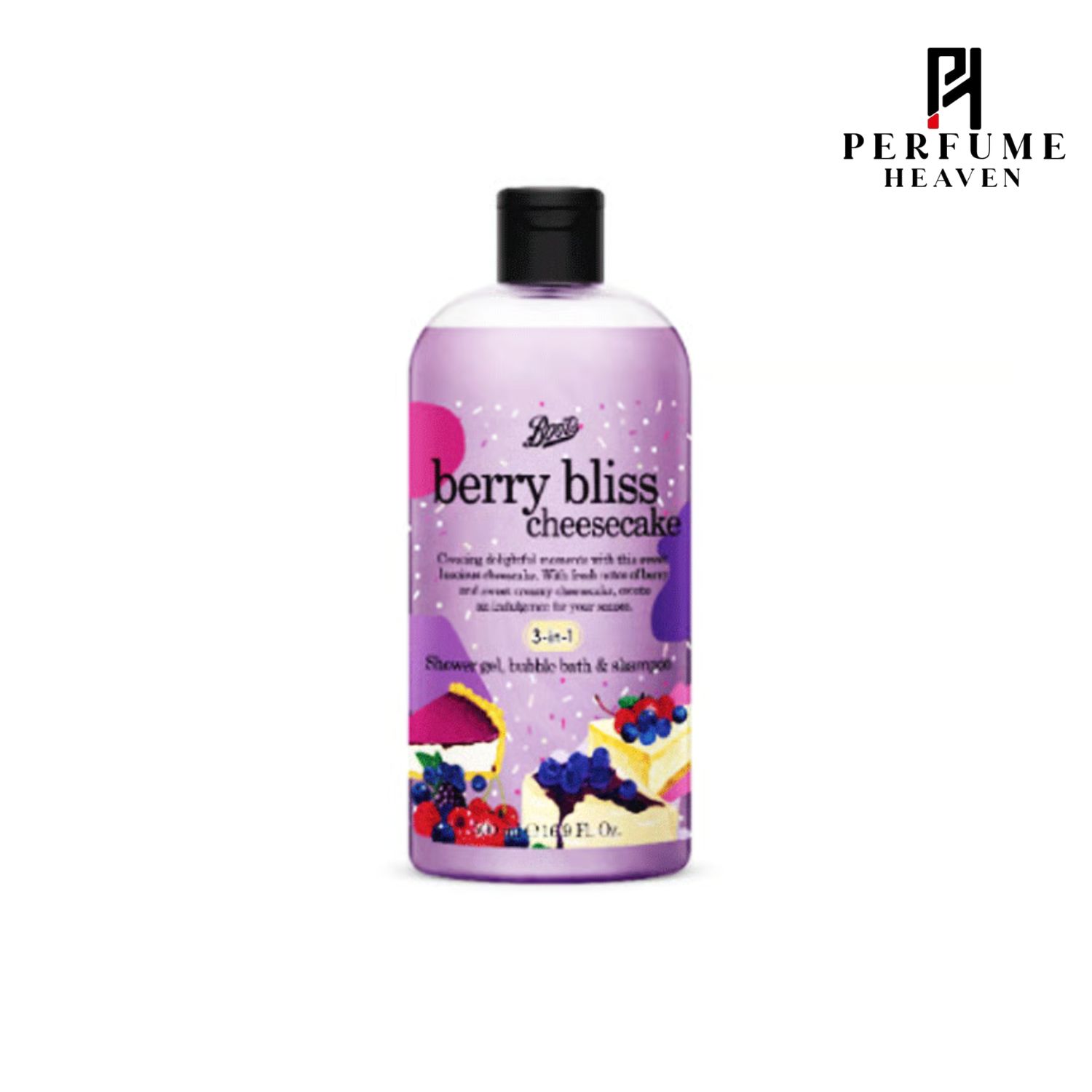 Boots Berry Bliss Cheesecake Shower Gel, Bubble Bath & Shampoo 500ml