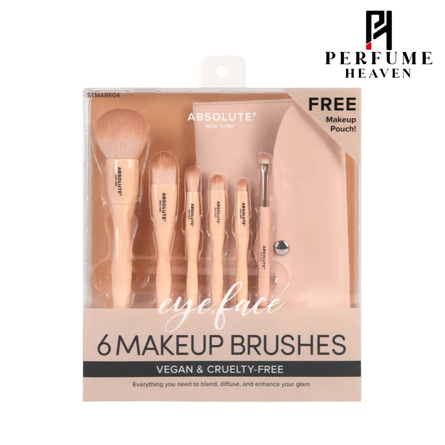 Absolute New York Makeup Brushes Set For Eye And Face 6pcs - STMABE04_img_0