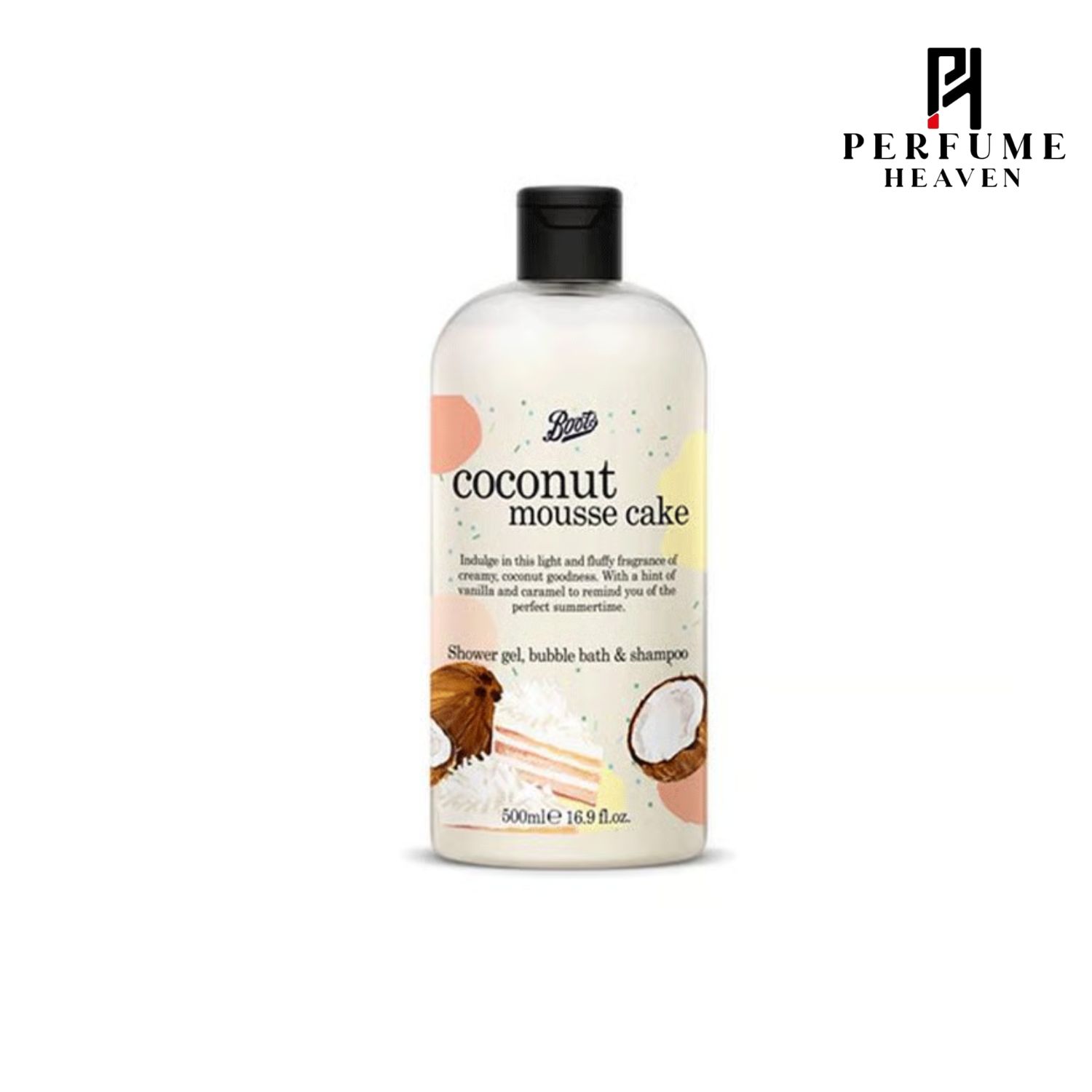 Boots Coconut Mousse Cake Shower Gel, Bubble Bath & Shampoo 500ml_img_0