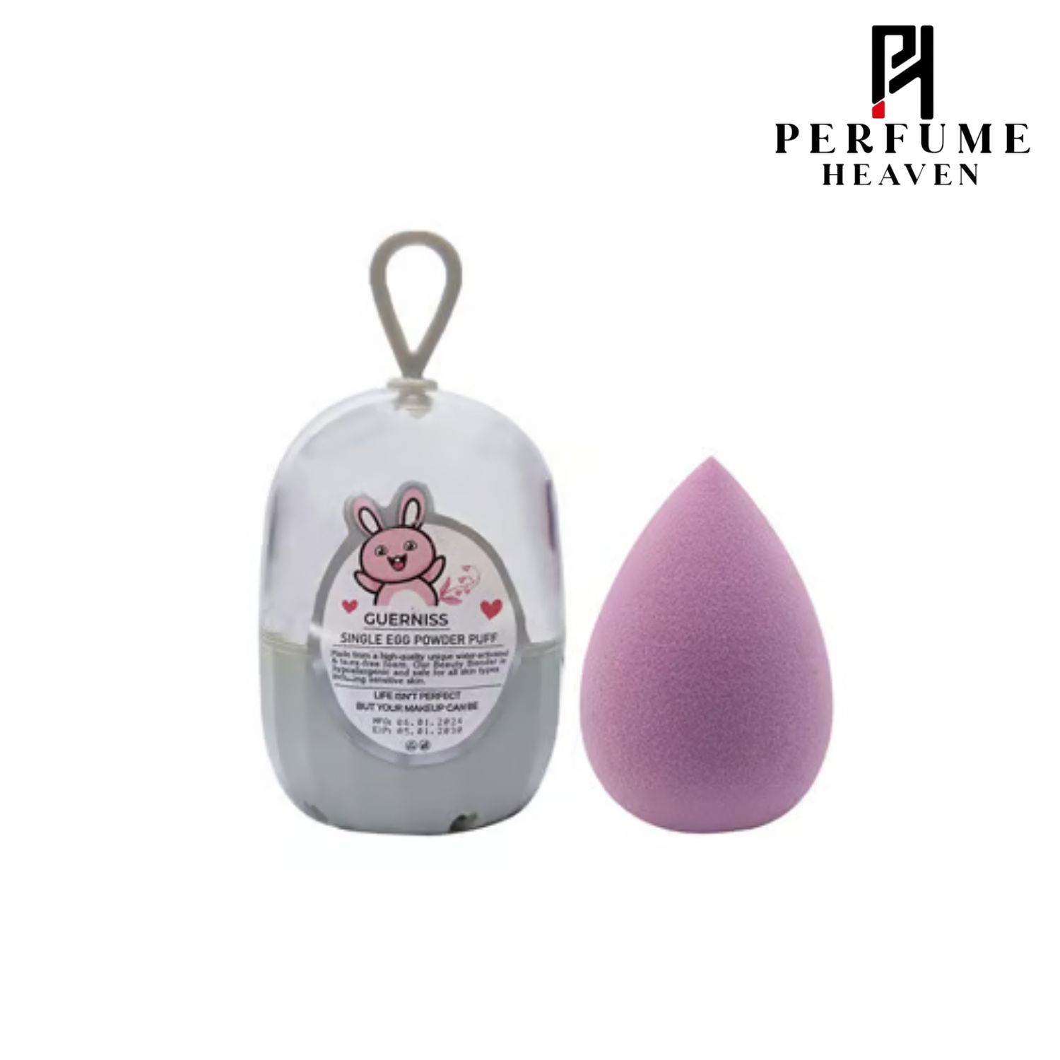 Guerniss Single Egg Powder Puff Tear Drop - Light Magenta_img_0