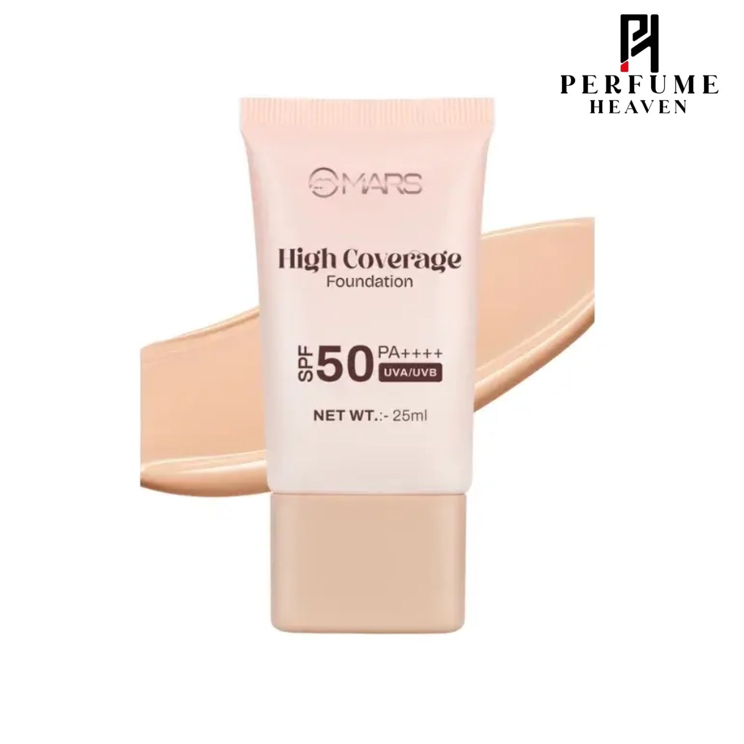 Mars Cosmetics High Coverage Foundation with SPF 50 PA++++ #03 Natural Beige (25ml)_img_0