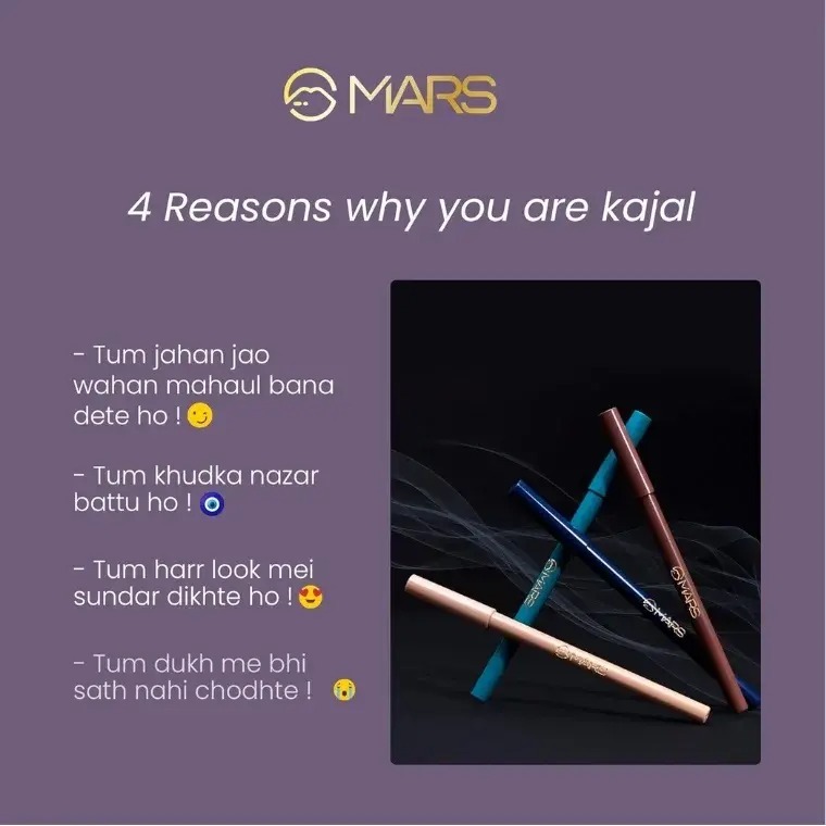 MARS Won’t Smudge Won’t Budge Smooth Matte Glide Kajal Pencil #02 High Tide (1.4gm)_img_1