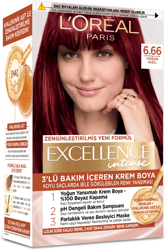 L'Oreal Hair Colour, Excellence Creme, Νο 6.66 Intense Red (48 ml)_img_1