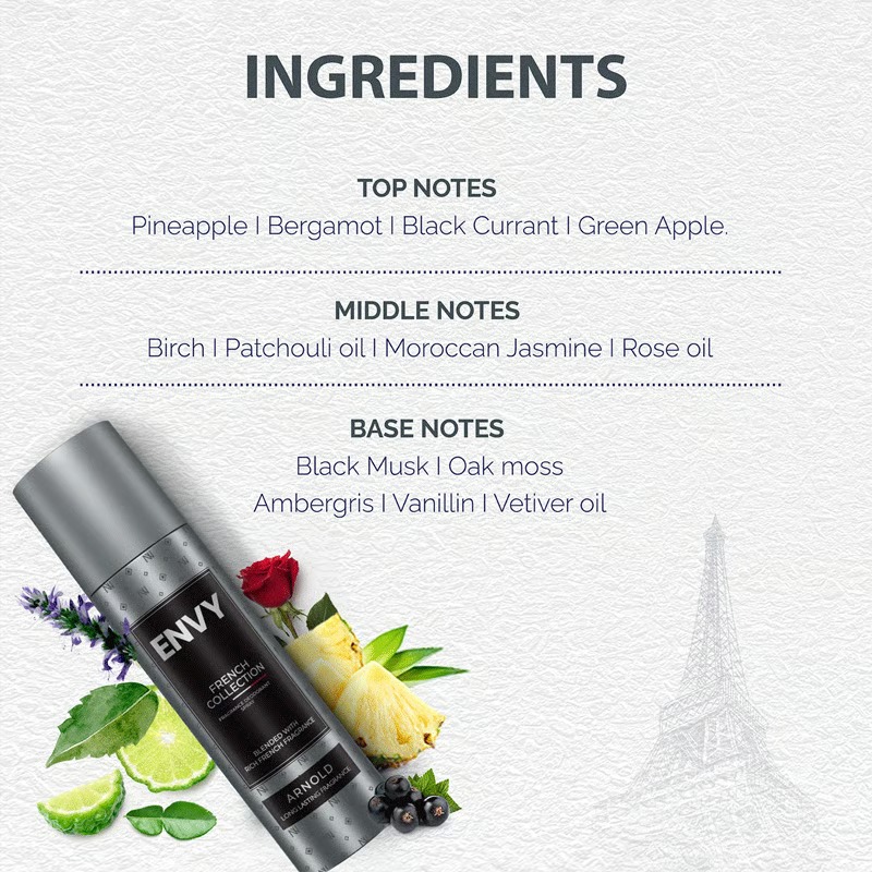 Envy French Collection Deodorant Spray For Men 120ml - Arnold_img_1