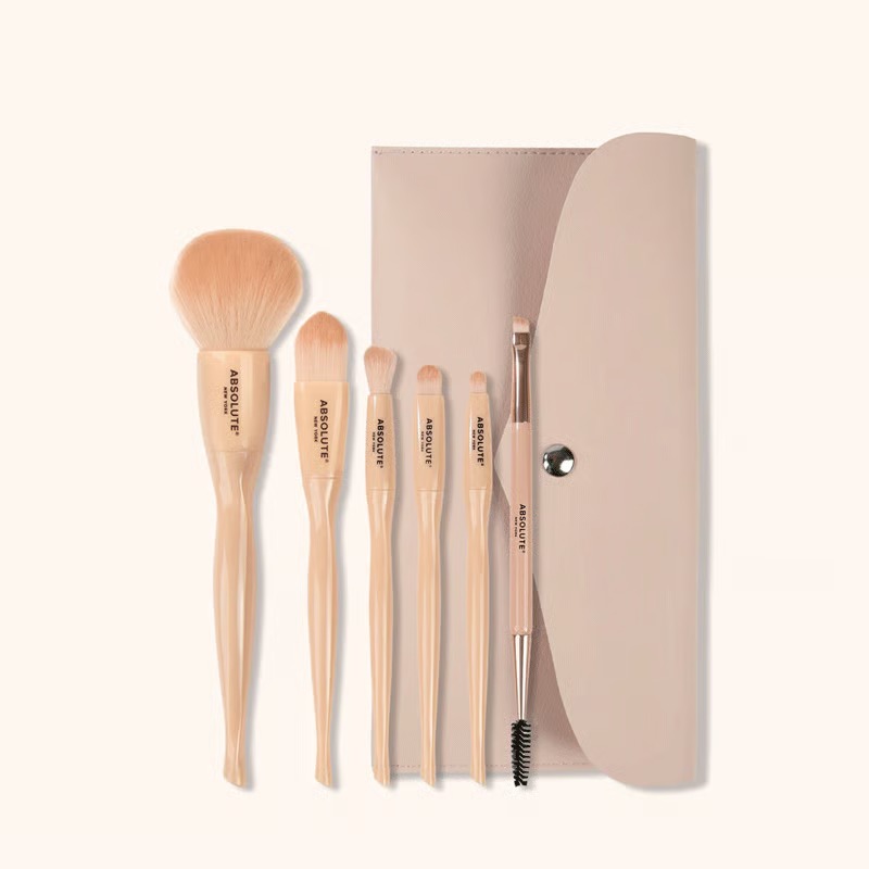 Absolute New York Makeup Brushes Set For Eye And Face 6pcs - STMABE04_img_1