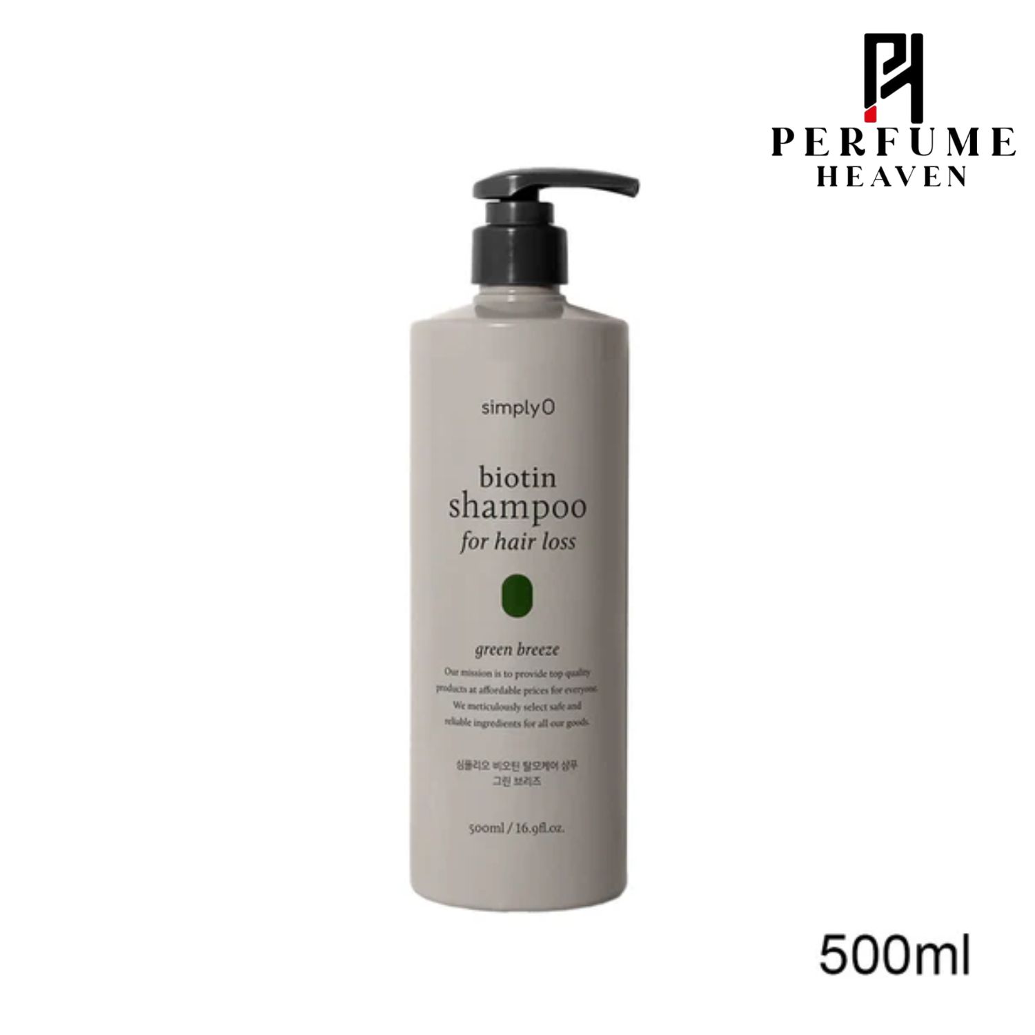 simplyO Biotin Shampoo for Hair Loss Green Breeze 500ml_img_0