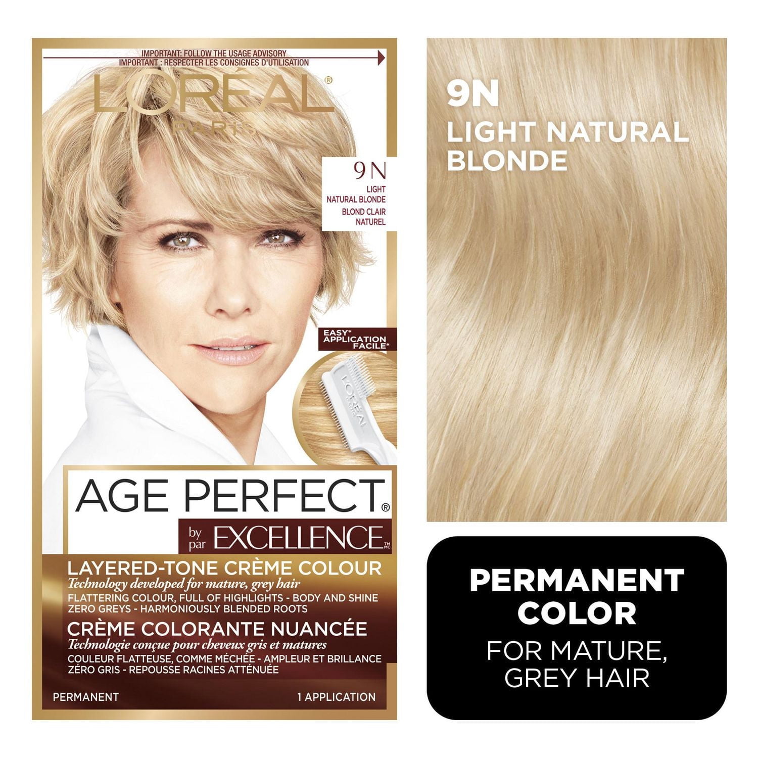 L'Oreal Paris Age Perfect Permanent Hair Color, 9N Light Natural Blonde_img_1