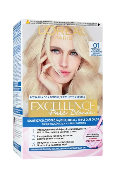 Loreal Excellence Pure Blonde 01 Supreme Lightest Natural Blonde – Triple Care Hair Color_img_0