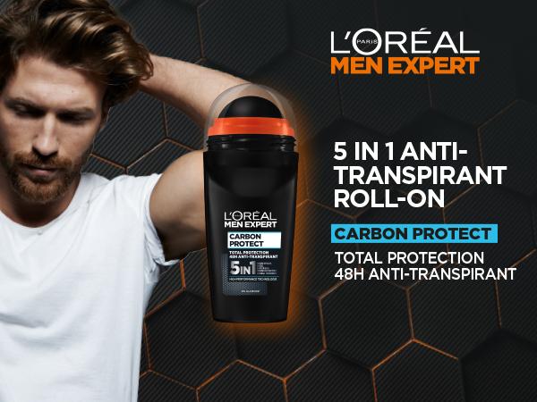 L'Oreal Men Expert Carbon Protect 48H Anti-Perspirant Roll-on 50ml (UK)_img_1