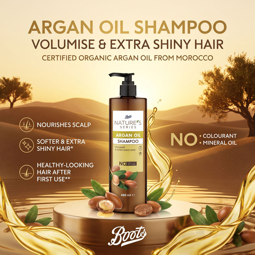 Boots Nature’s Series Argan Oil Shampoo 480ml_img_2
