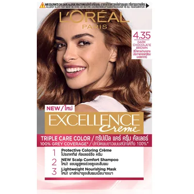 L'Oréal Excellence Crème Permanent Hair Color 4.35 Dark Chocolate Brown_img_0