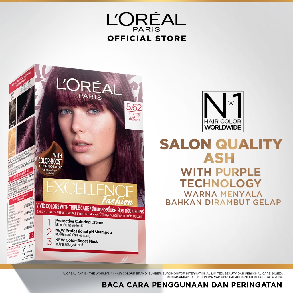 Loreal Excellence Creme Hair Color-5.62 Intense Violet Brown_img_1