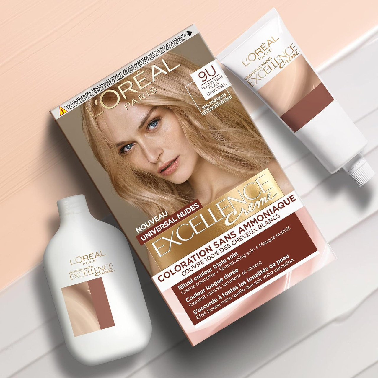 L'Oreal Excellence No Ammonia Triple Care Colour - 9U Universal Very Light Blonde_img_2
