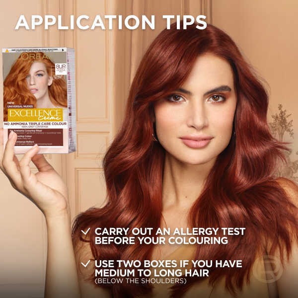 L'Oreal Excellence No Ammonia Triple Care Colour - 8UR Universal Red_img_2