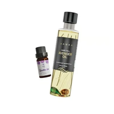 Skin Cafe 100% Natural Essential Oil 10ml - Lavender With Hawaa Hair Fall Avenger Oil 100ml Combo_img_1