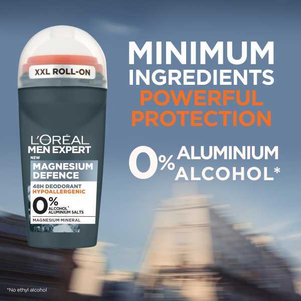 L'Oréal Paris Men Expert Magnesium Defence Hypoallergenic 48h Roll On Deodorant (UK) 50ml_img_1