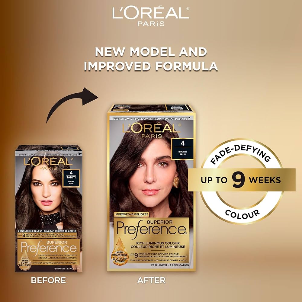 L'Oréal Paris Superior Preference Permanent Hair Color, 4 Dark Brown_img_1