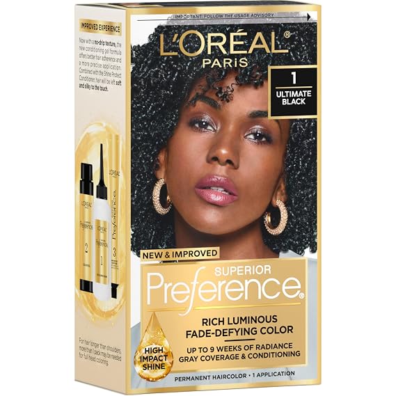 L'Oreal Paris Superior Preference Permanent Hair Color 1 Ultimate Black_img_2
