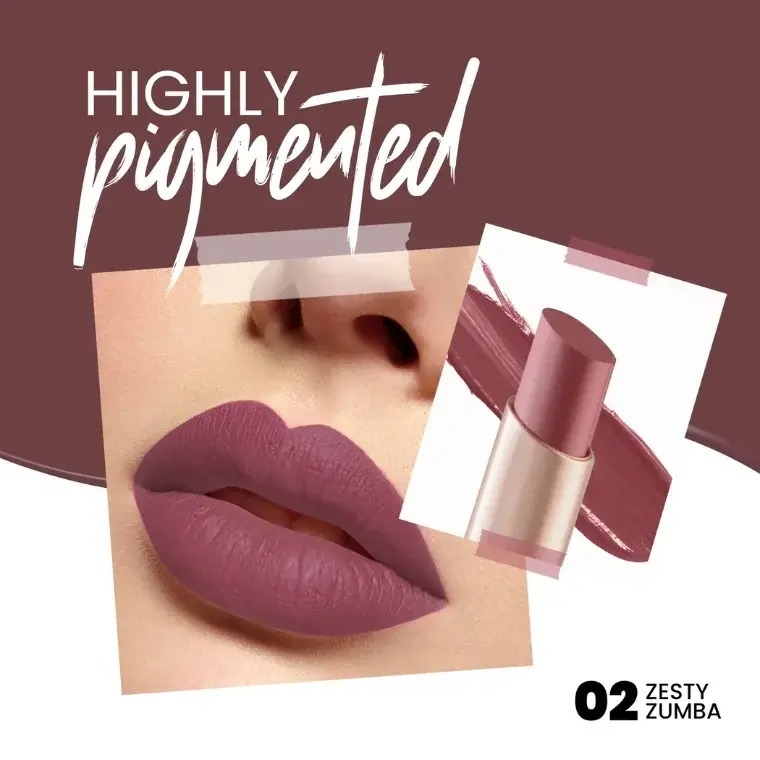 Mars Creamy Matte Lipstick #02 Zesty Zumba (3.2gm)_img_1
