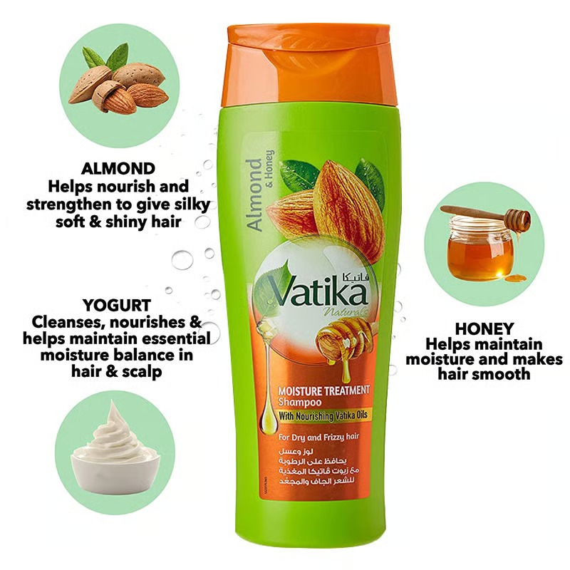 Dabur Vatika Naturals Moisture Treatment Shampoo With Almond and Honey 400ml_img_1