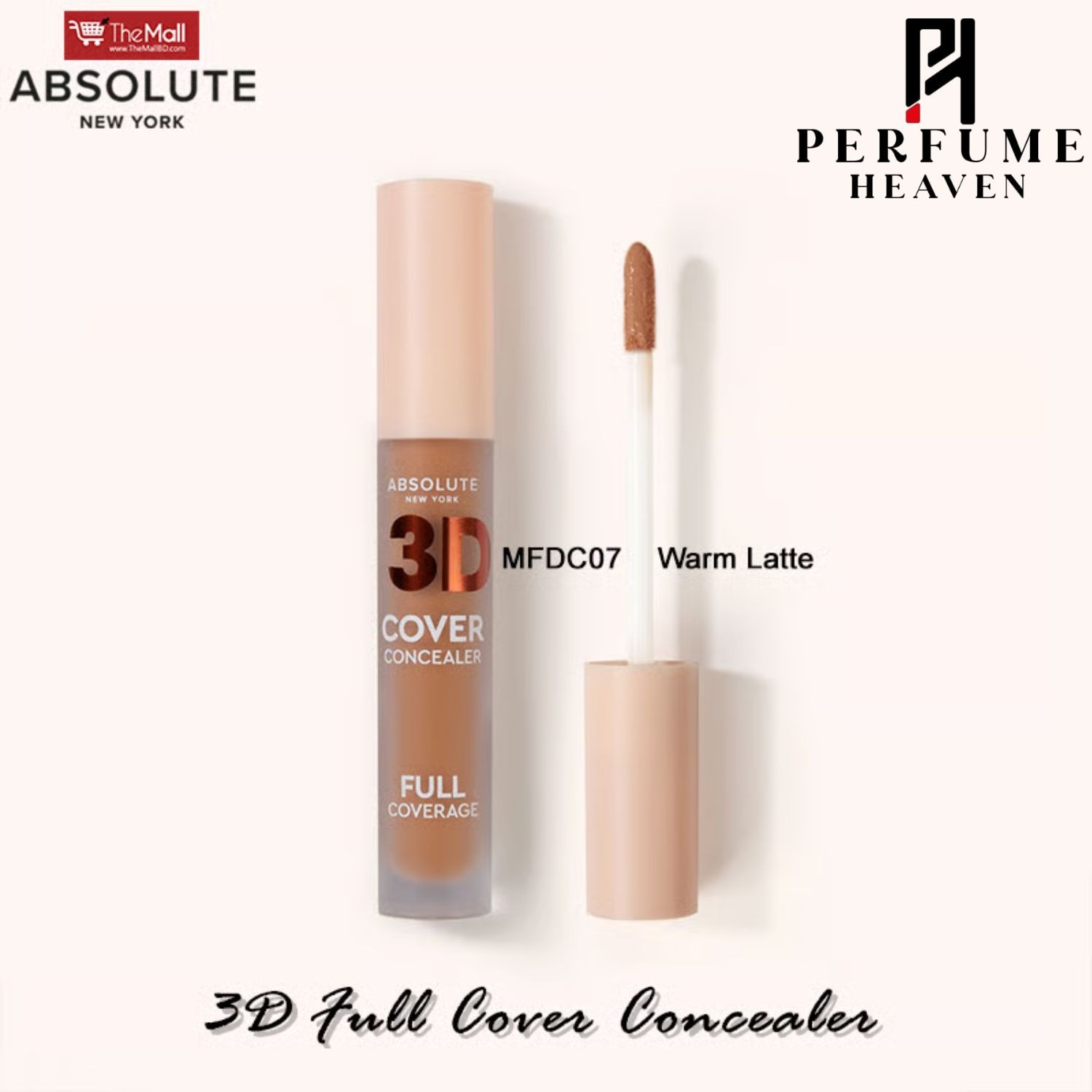 Absolute New York 3D Full Cover Concealer 5.5ml - MFDC07 Warm Latte