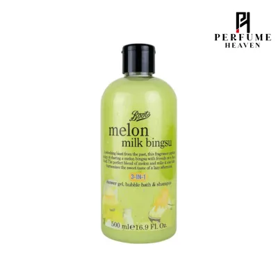 Boots Melon Milk Bingsu 3-in-1 Shower Gel, Bubble Bath & Shampoo 500ml_img_0